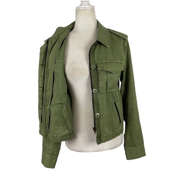 Sanctuary Utility Habitat Military Green Denim Jacket in Cactus 100% Cotton XS - Picture 10 of 16